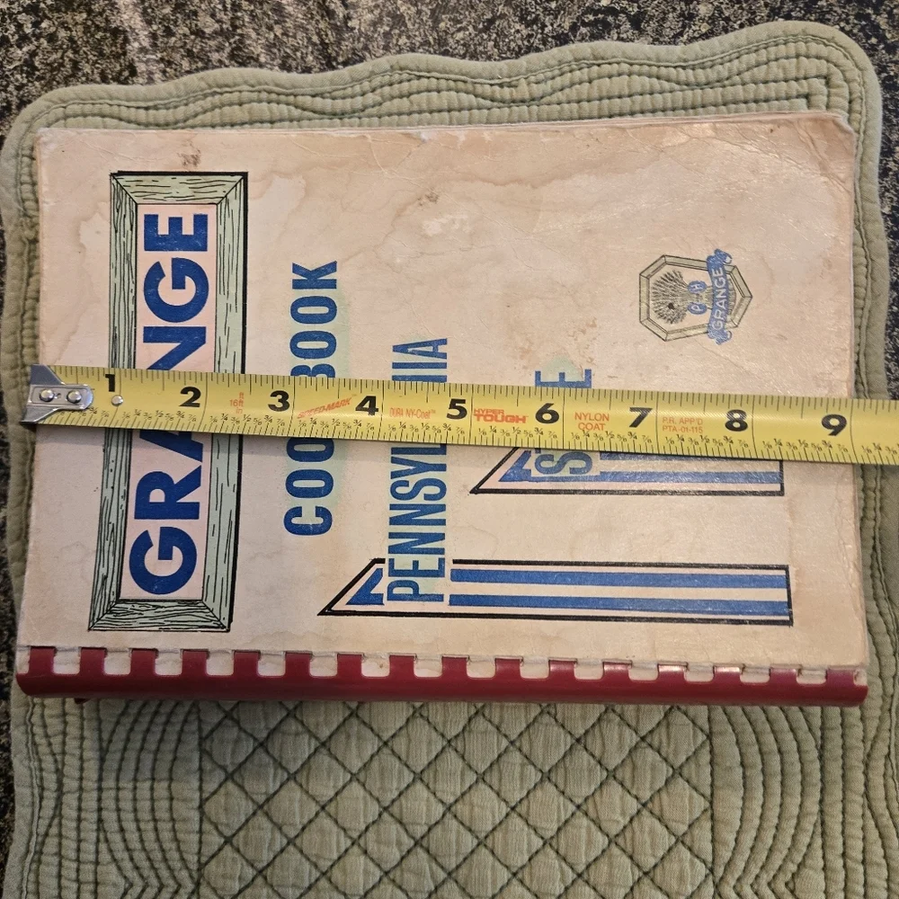 Vintage (1972) Grange Pennsylvania State Cookbook 536 Pages Over 1500 Recipes
